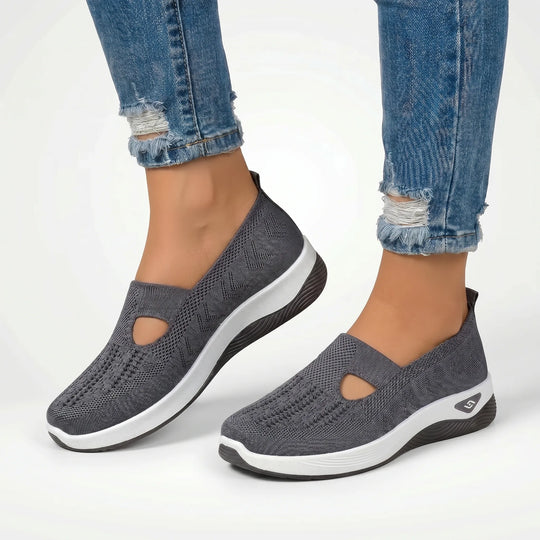 Traci  - Slip-On Knit Sneaker With Cutout Detail