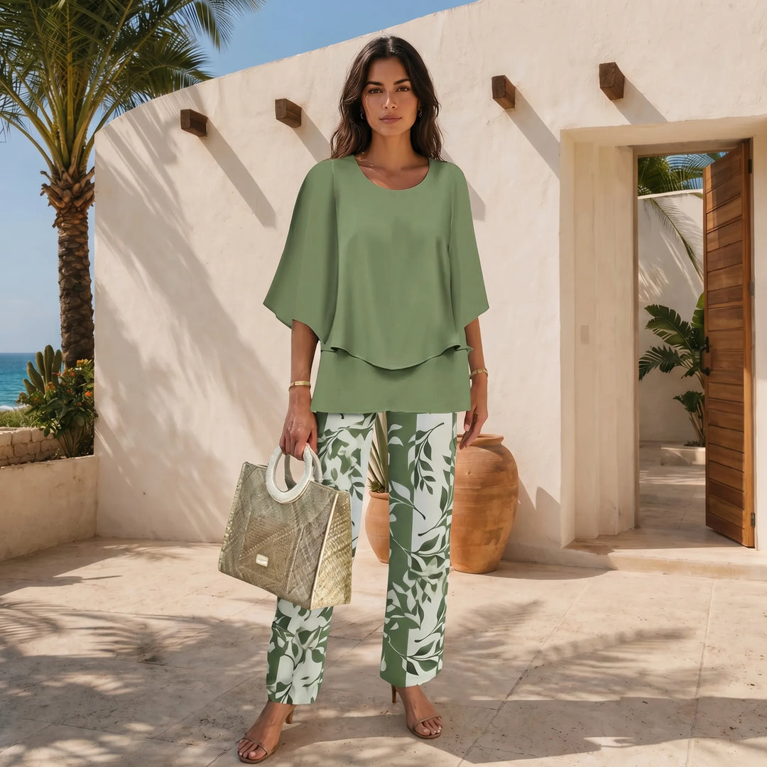 Velma  - Printed Pants And Top Matching Set