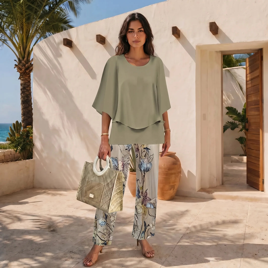 Velma  - Printed Pants And Top Matching Set