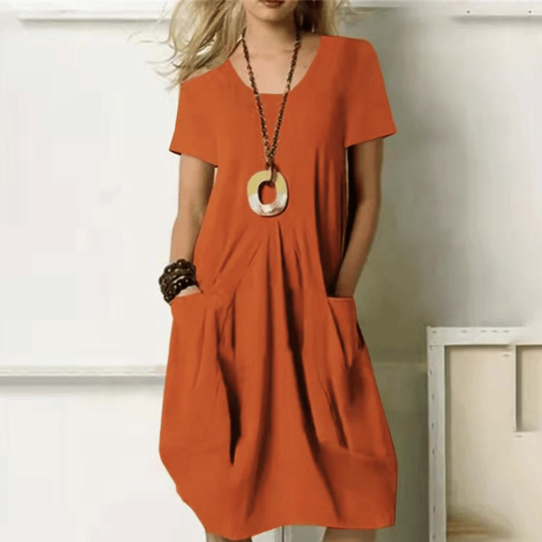 women lightweight dress in blue for summer 1