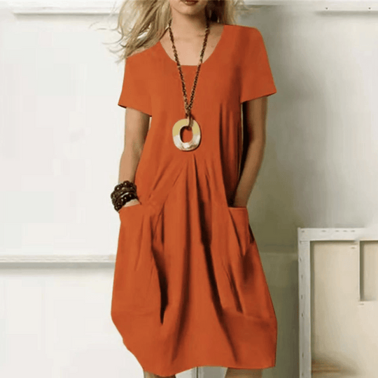 women lightweight dress in blue for summer 1
