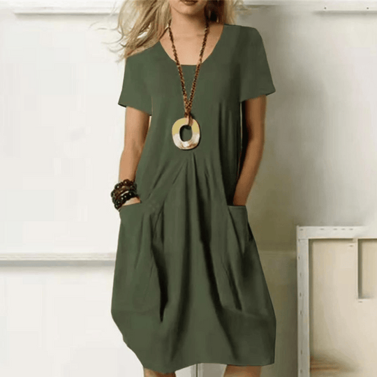 women lightweight dress in blue for summer 2