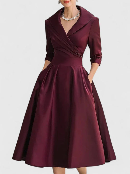 women midi dress in blue for casual outings 5