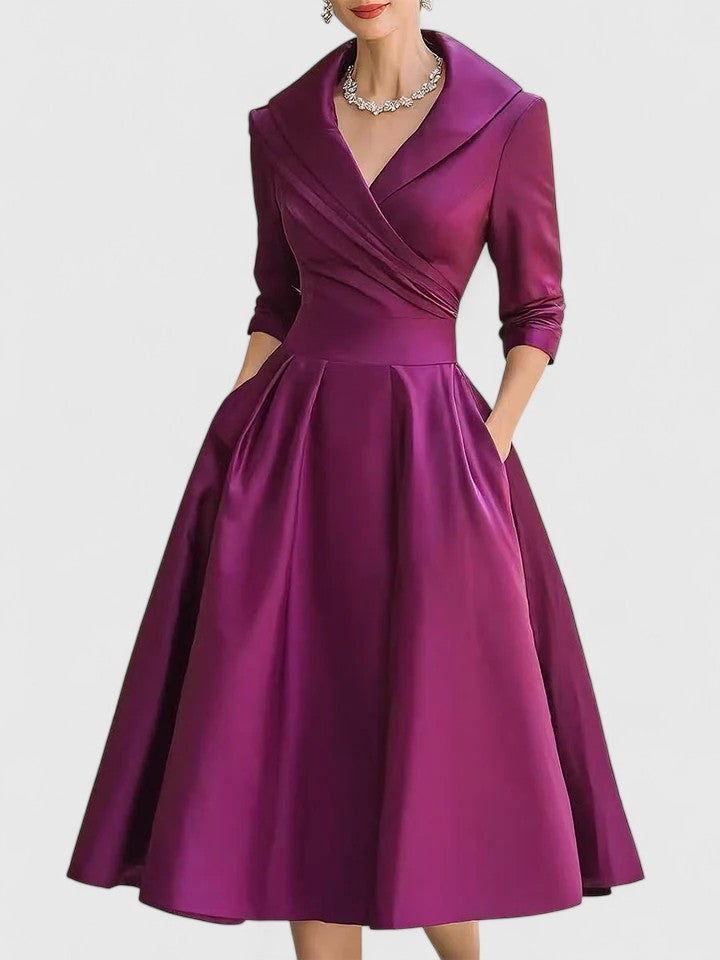 women midi dress in blue for casual outings 7