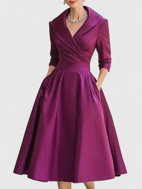 women midi dress in blue for casual outings 7