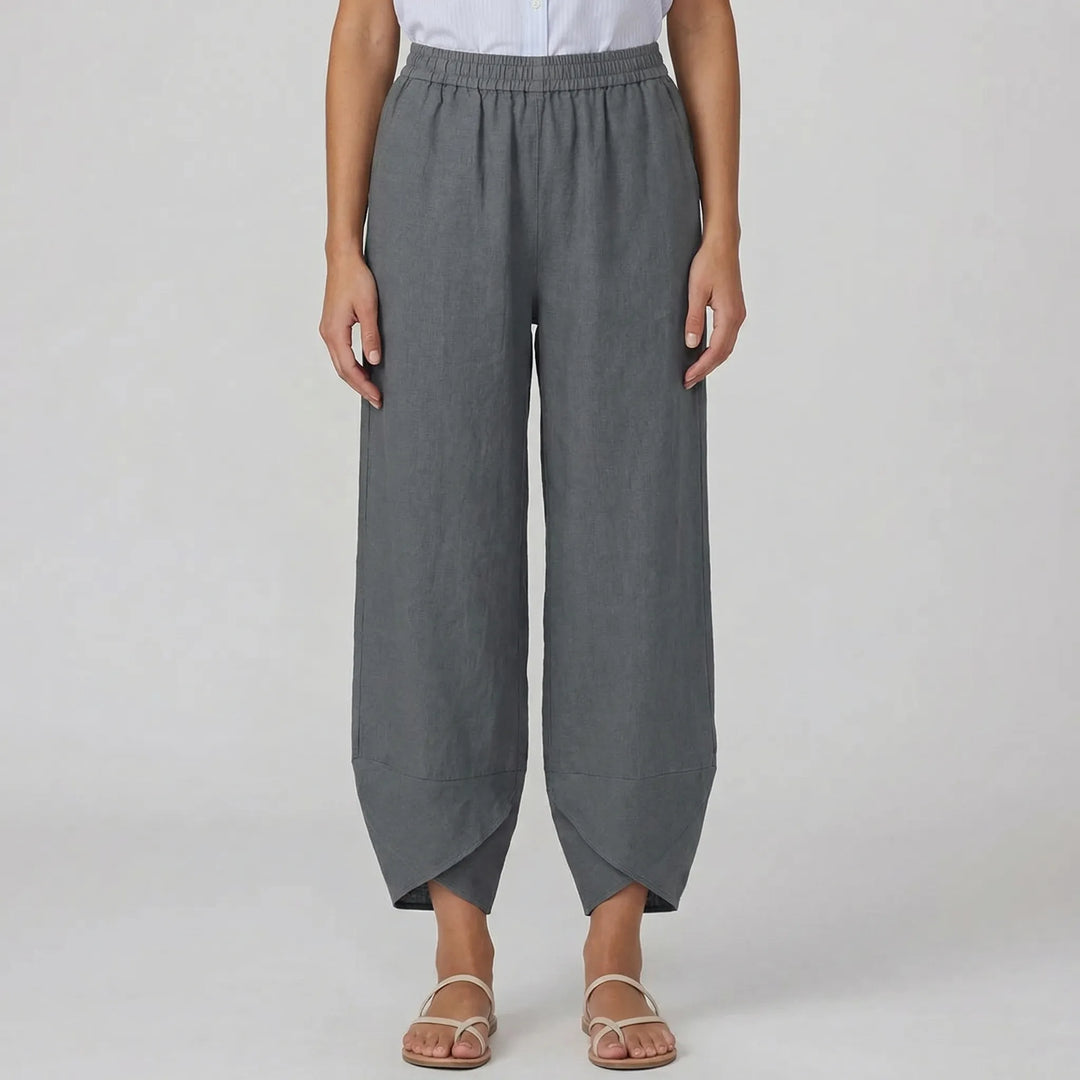 Yvonne  - Tapered Cropped Summer Pants For Women