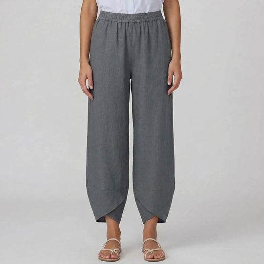 Yvonne  - Tapered Cropped Summer Pants For Women