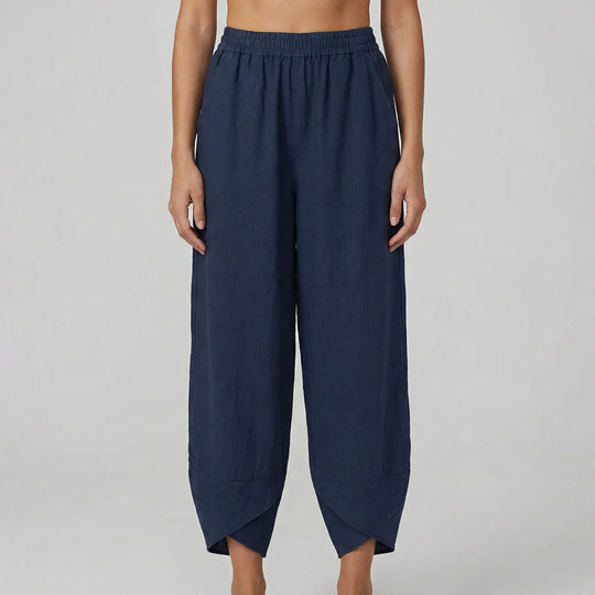 Yvonne  - Tapered Cropped Summer Pants For Women
