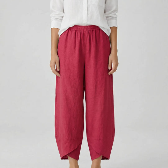 Yvonne  - Tapered Cropped Summer Pants For Women